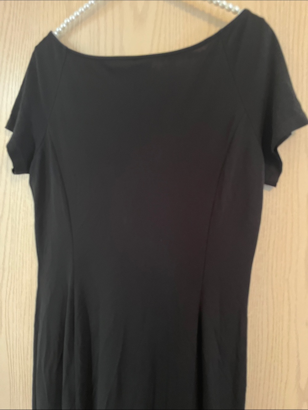 Lauren Ralph Lauren Black Short-Sleeve Midi Dress with Ruffled Hem - Picture 7 of 10